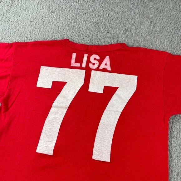 Vintage 70s Champion Blue Bar Tag Shirt L Red OHIO STATE BUCKEYES Single Stitch - Picture 10 of 11